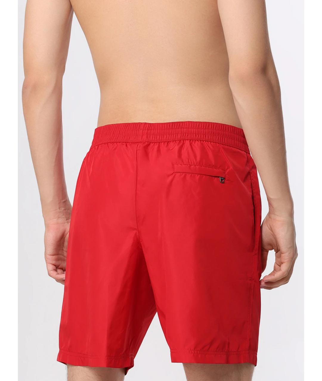 DOLCE&GABBANA Красные полиамидовые шорты, фото 3
