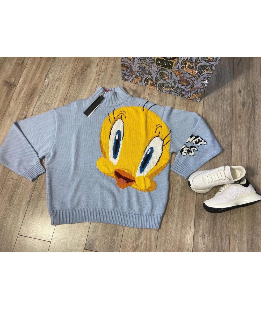 GCDS Голубой шерстяной джемпер / свитер, фото 4