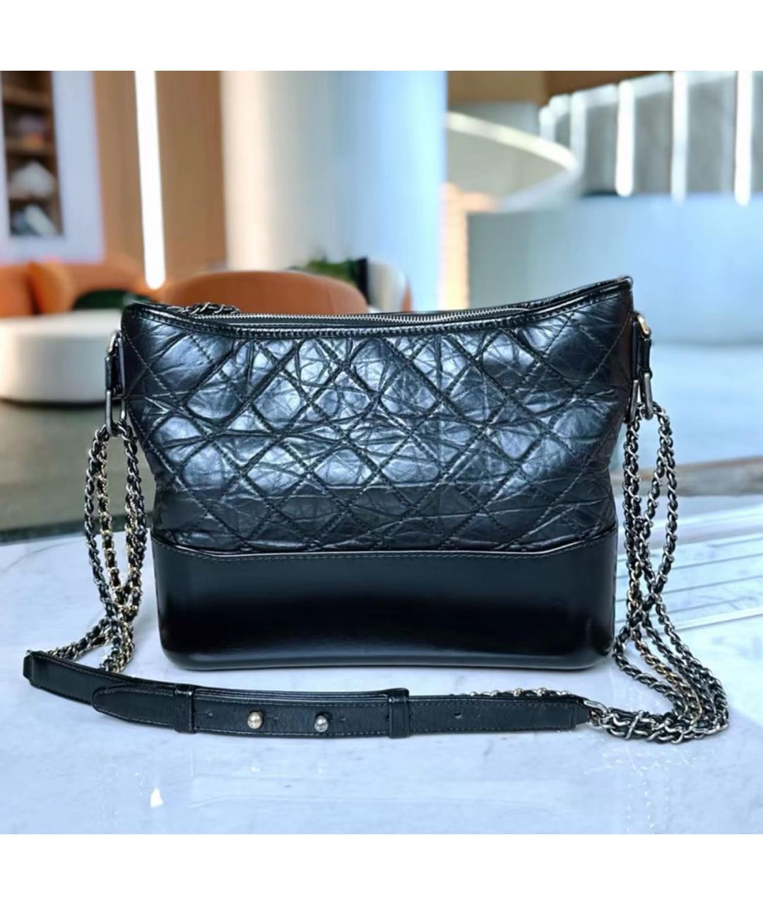 CHANEL Черная кожаная сумка через плечо, фото 3