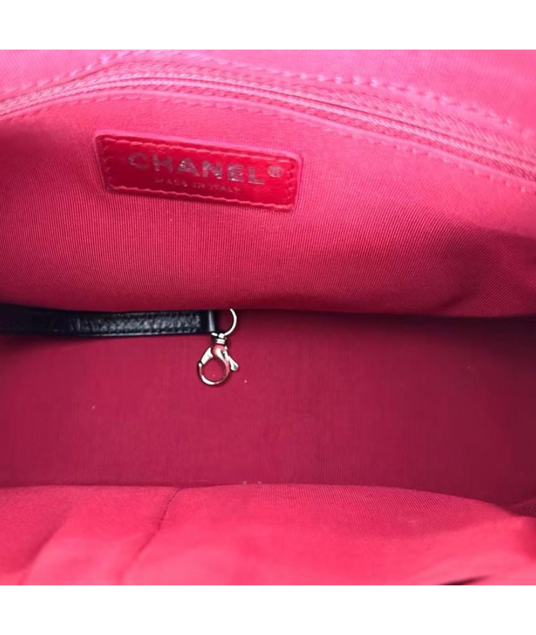 CHANEL Черная кожаная сумка через плечо, фото 6