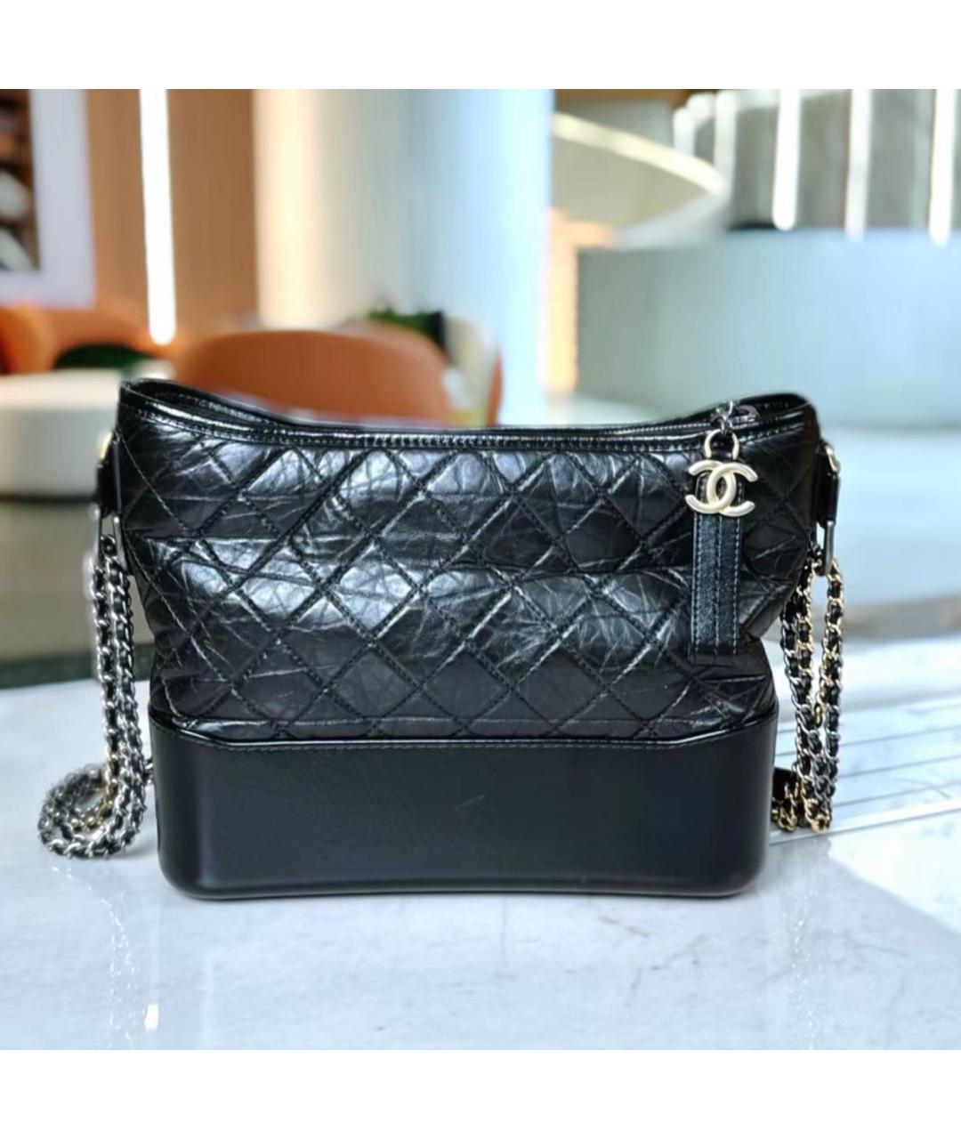 CHANEL Черная кожаная сумка через плечо, фото 2