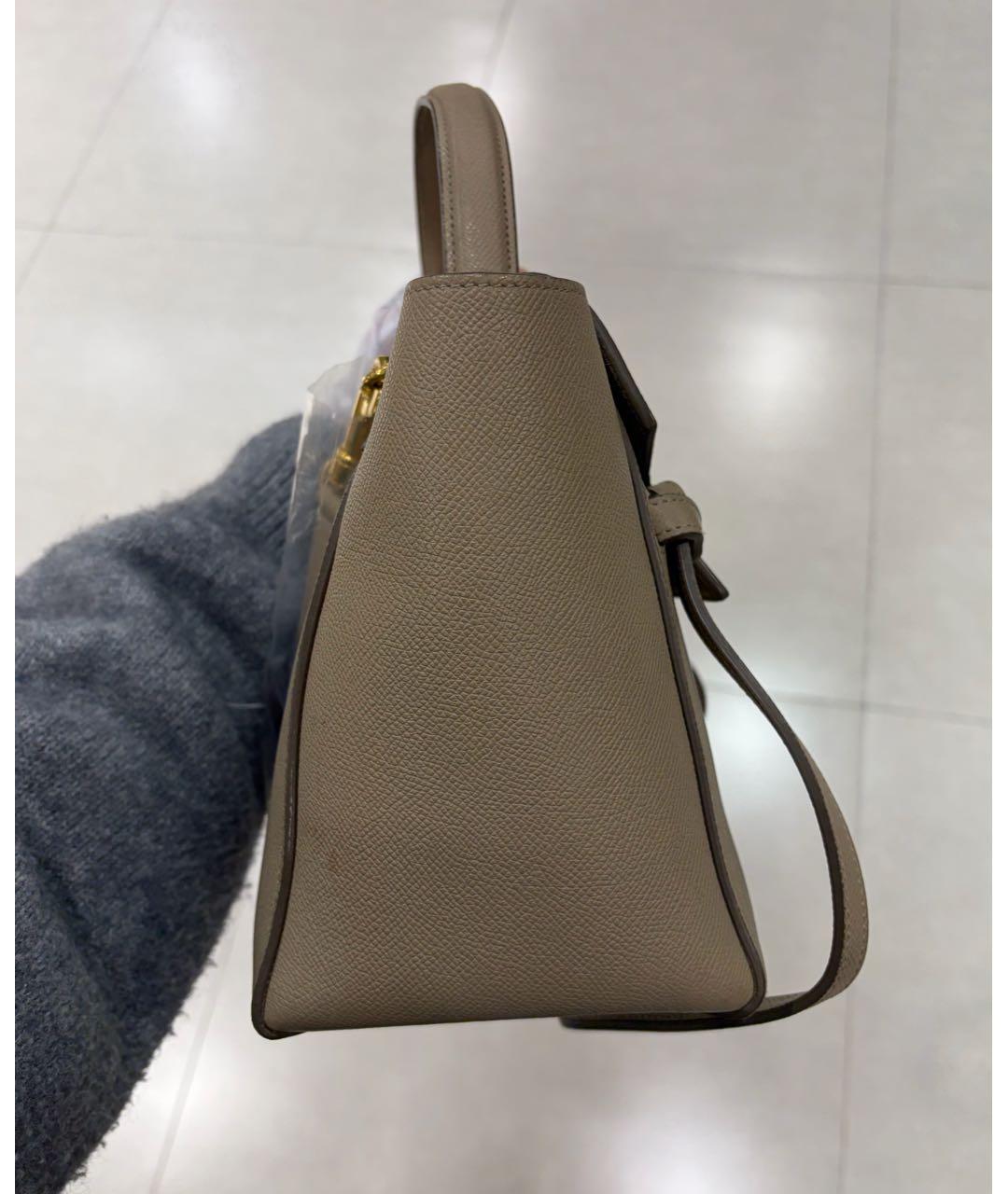 CELINE Бежевая кожаная сумка через плечо, фото 4