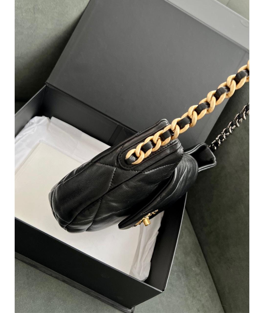 CHANEL Черная кожаная сумка через плечо, фото 3