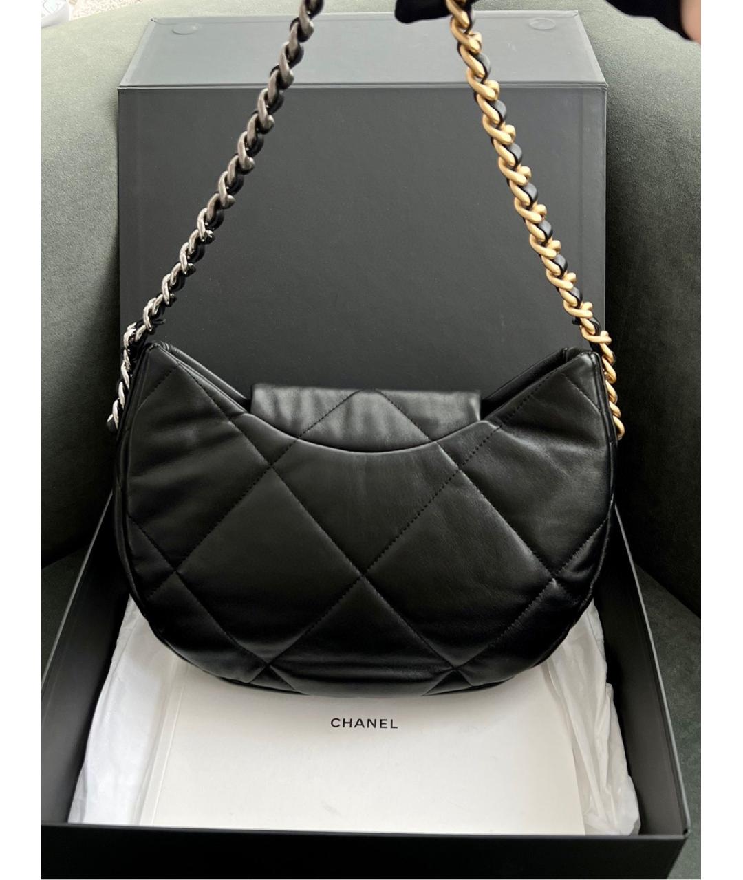 CHANEL Черная кожаная сумка через плечо, фото 2