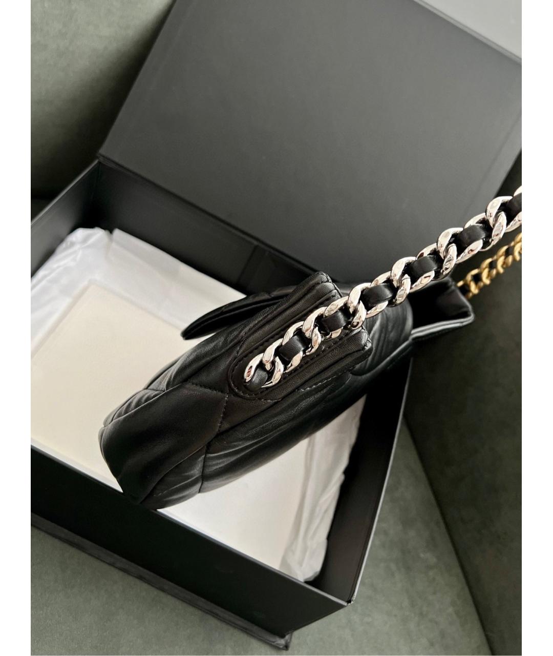 CHANEL Черная кожаная сумка через плечо, фото 4