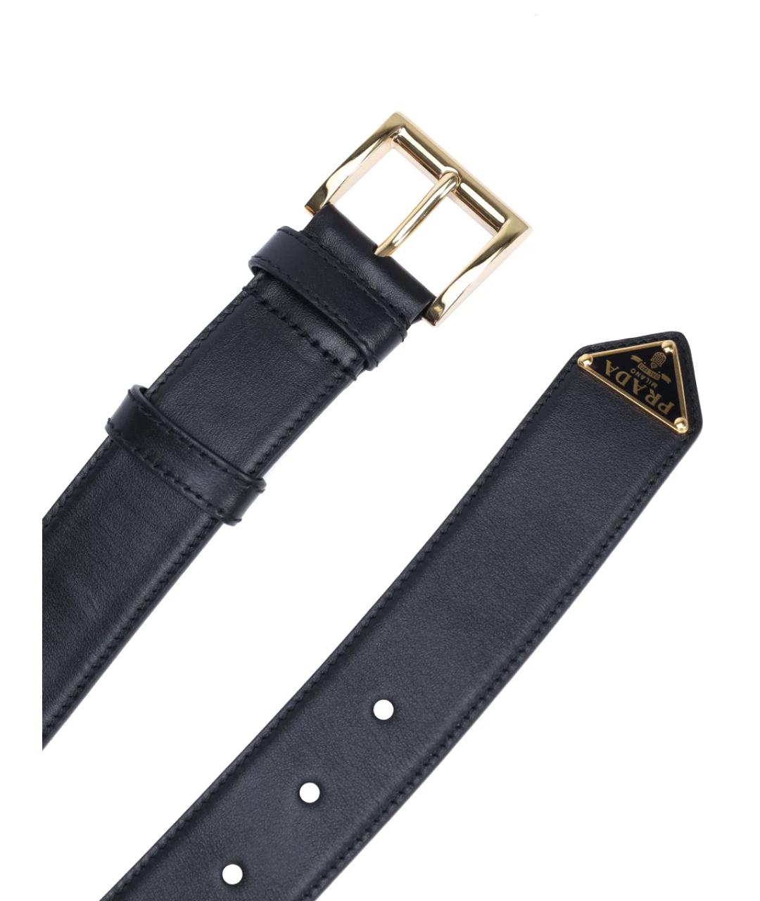 PRADA Черный кожаный ремень, фото 3