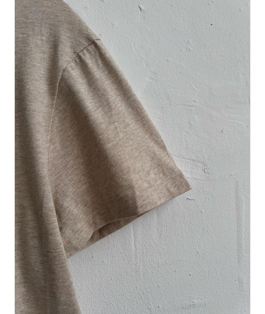 POLO RALPH LAUREN Бежевая хлопковая футболка, фото 5
