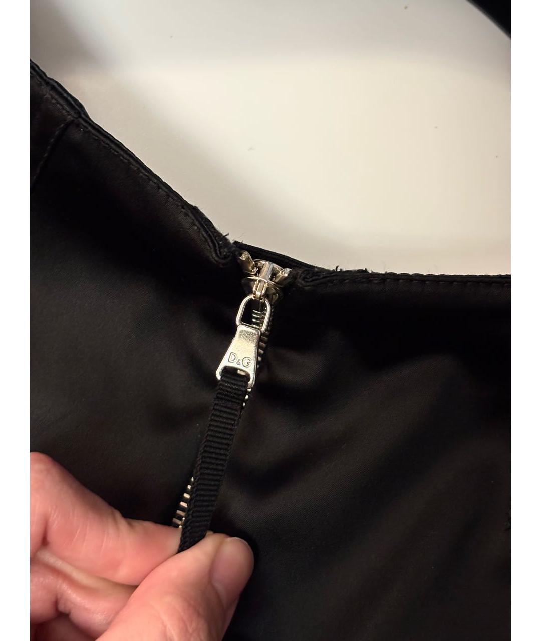 DOLCE&GABBANA Черное ацетатное вечернее платье, фото 5