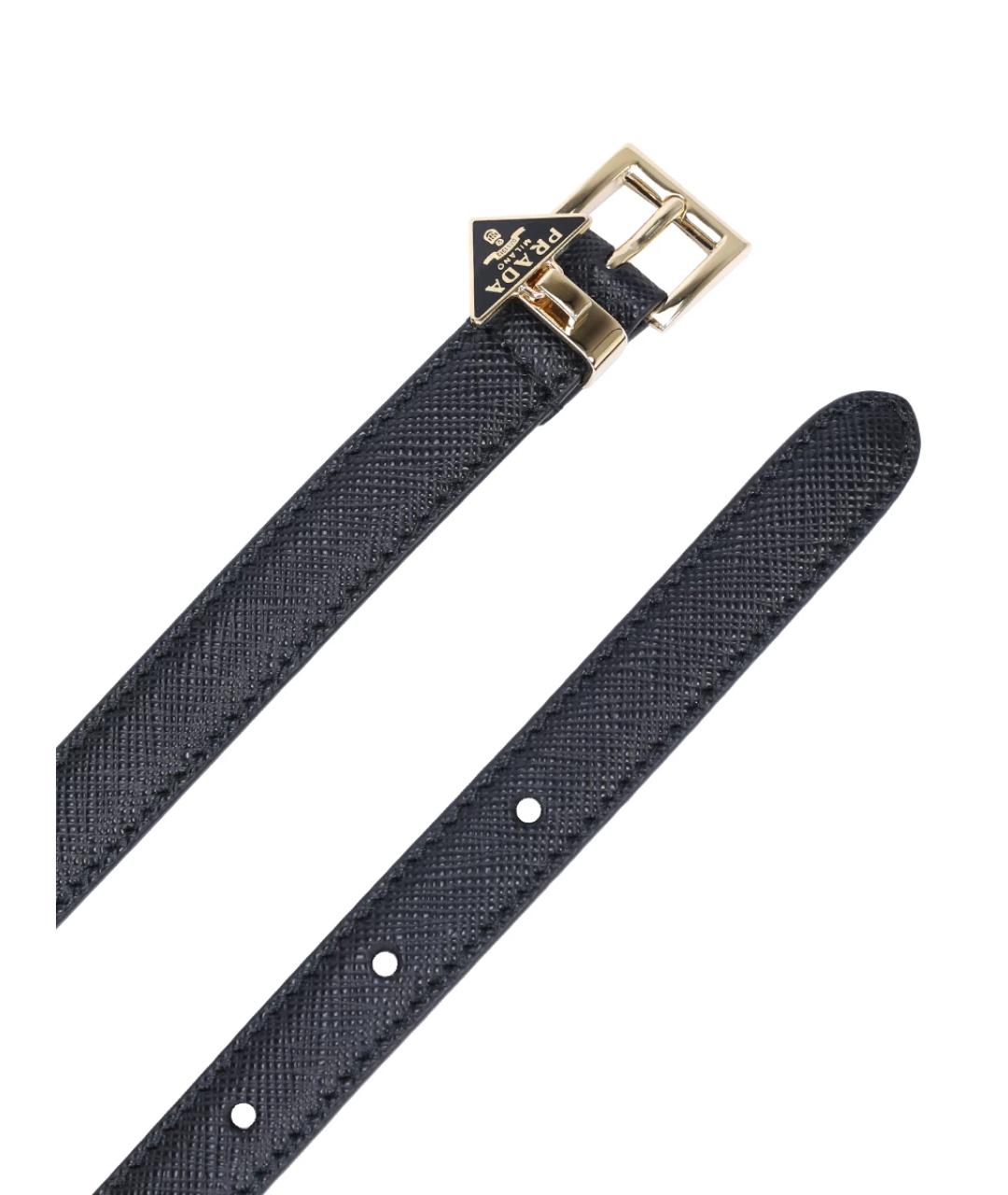 PRADA Черный кожаный ремень, фото 3