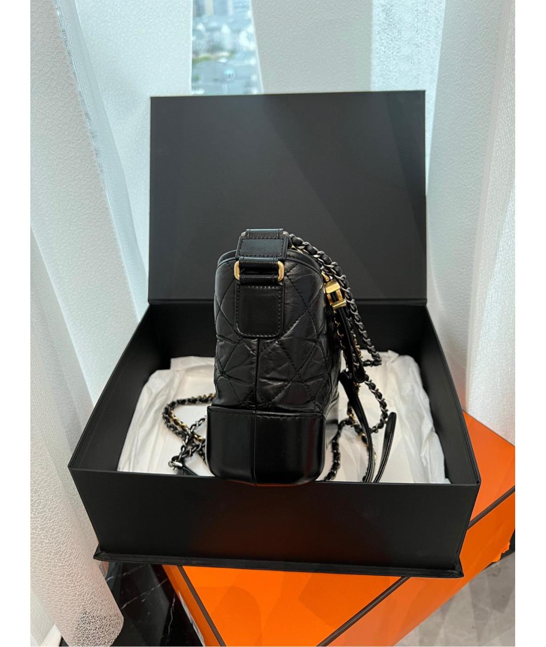 CHANEL Черная кожаная сумка через плечо, фото 4