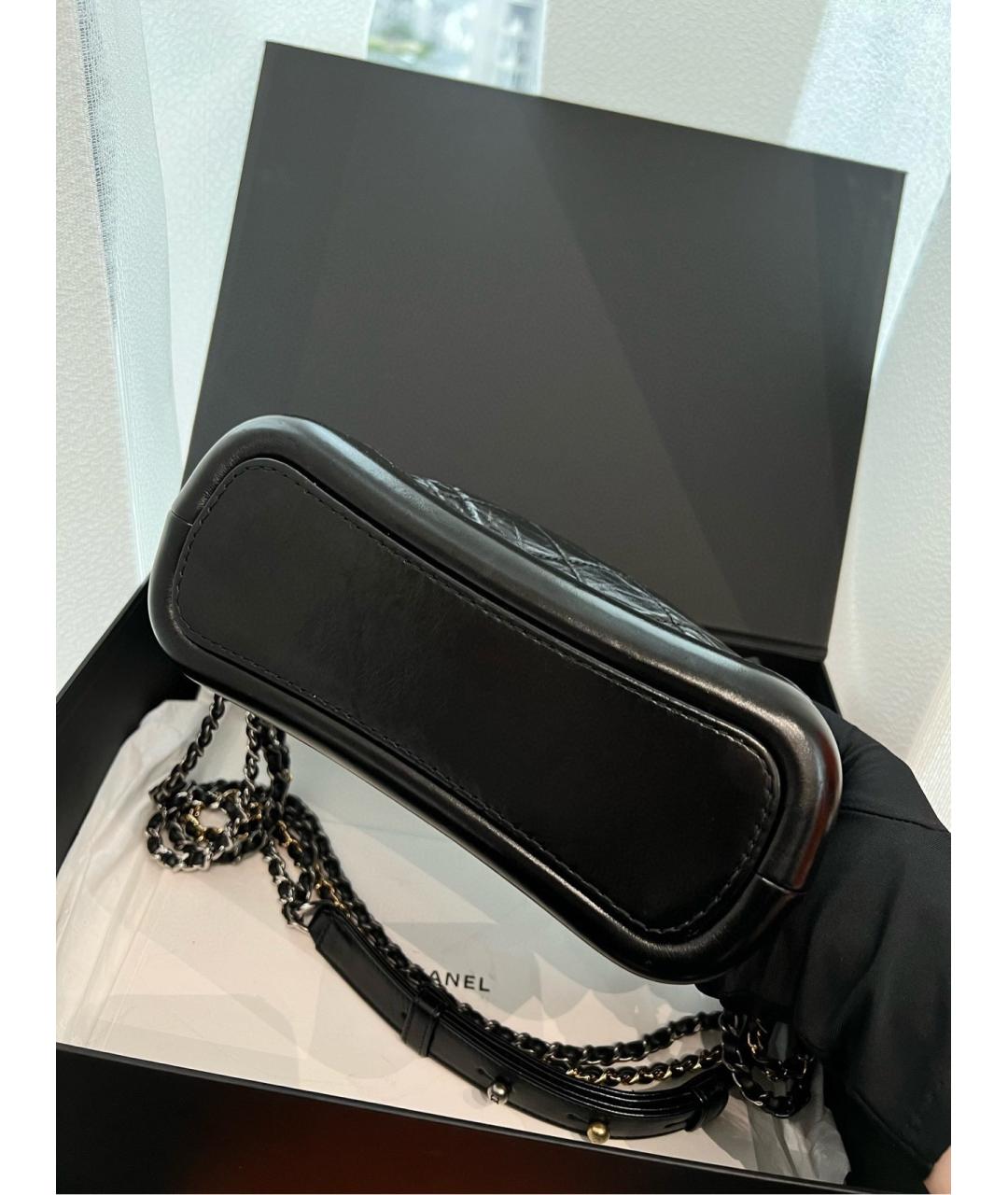 CHANEL Черная кожаная сумка через плечо, фото 5