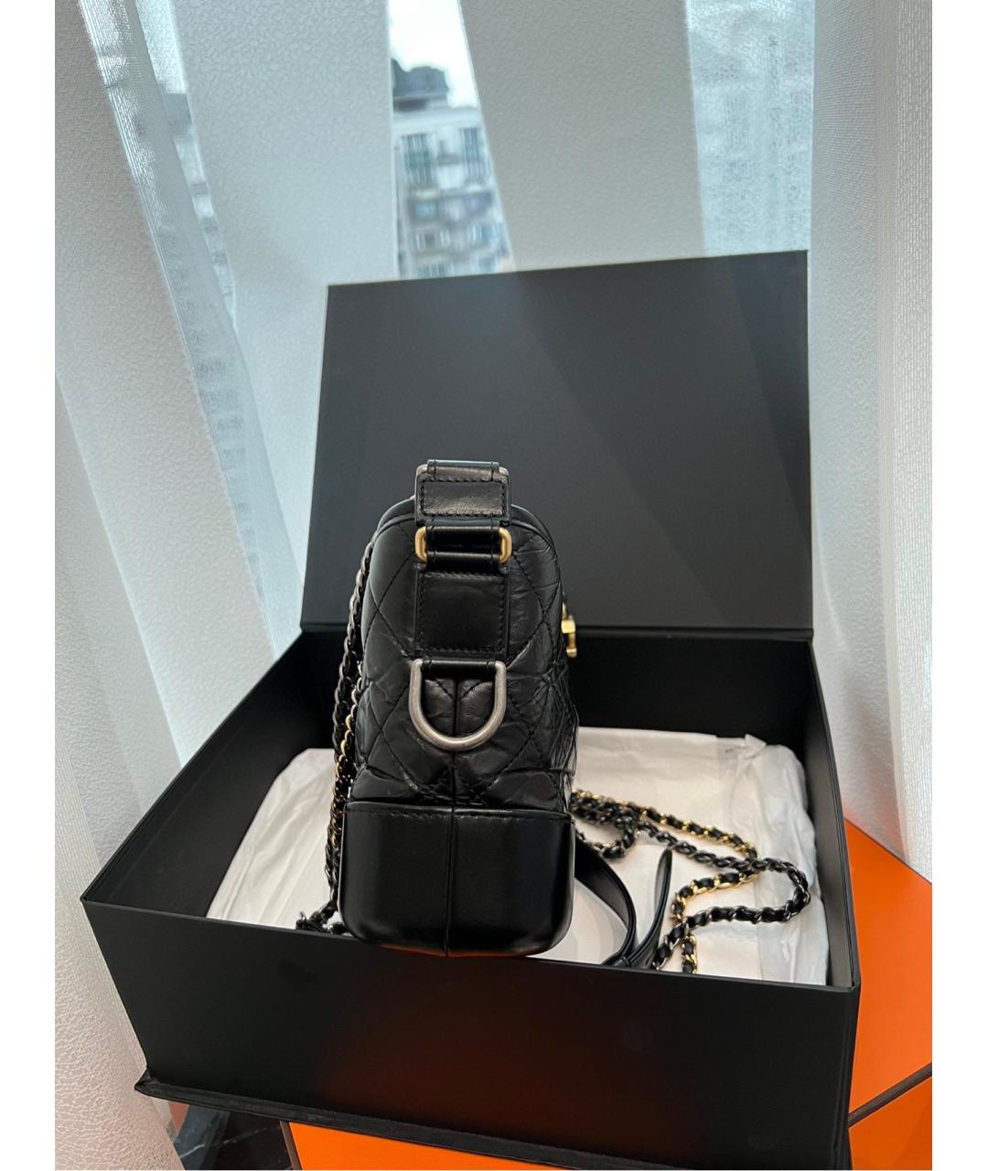 CHANEL Черная кожаная сумка через плечо, фото 3