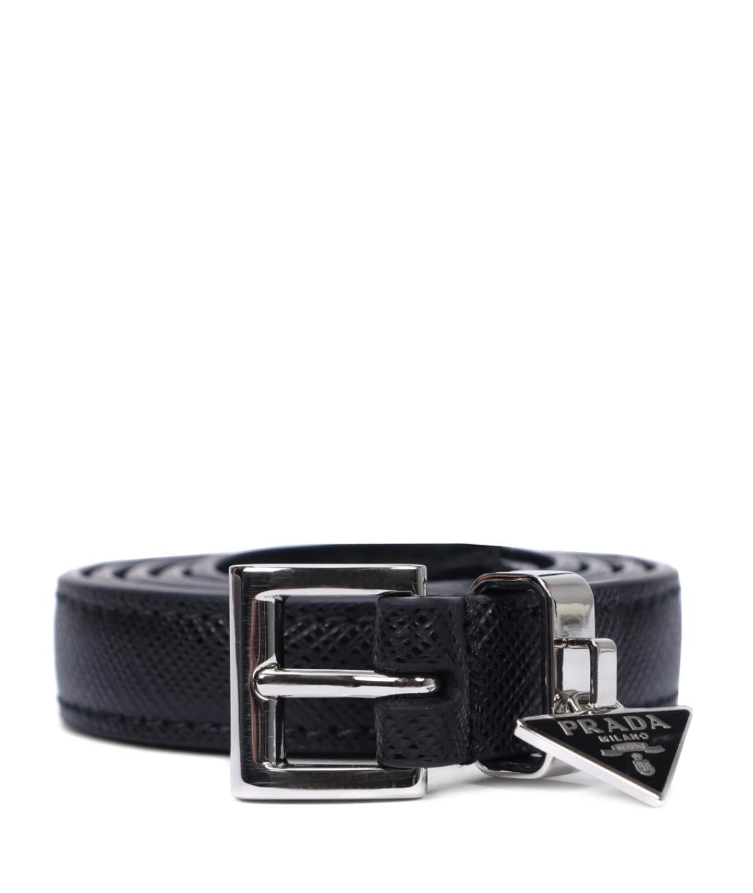 PRADA Черный кожаный ремень, фото 1