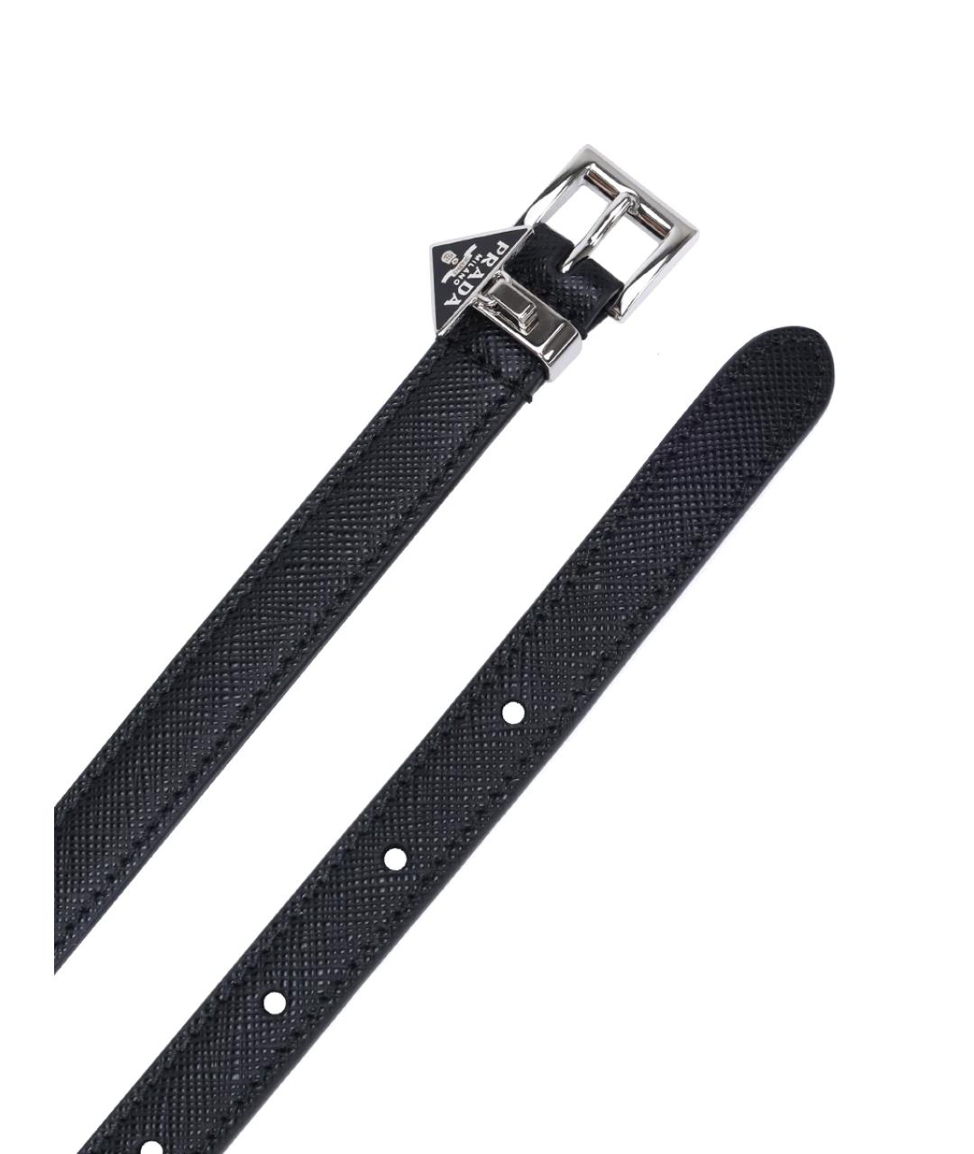 PRADA Черный кожаный ремень, фото 3