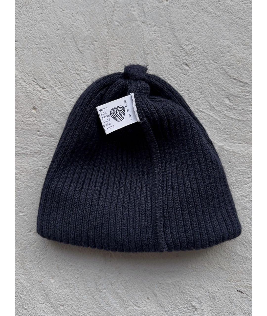 PAUL & SHARK Темно-синяя шерстяная шапка, фото 5