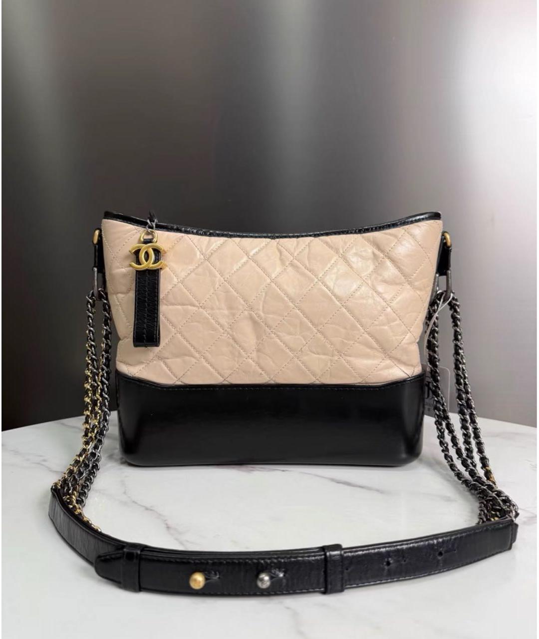 CHANEL Бежевая кожаная сумка через плечо, фото 2