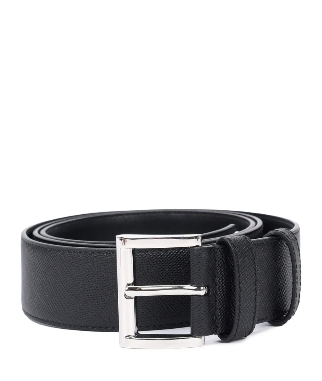 PRADA Черный кожаный ремень, фото 1