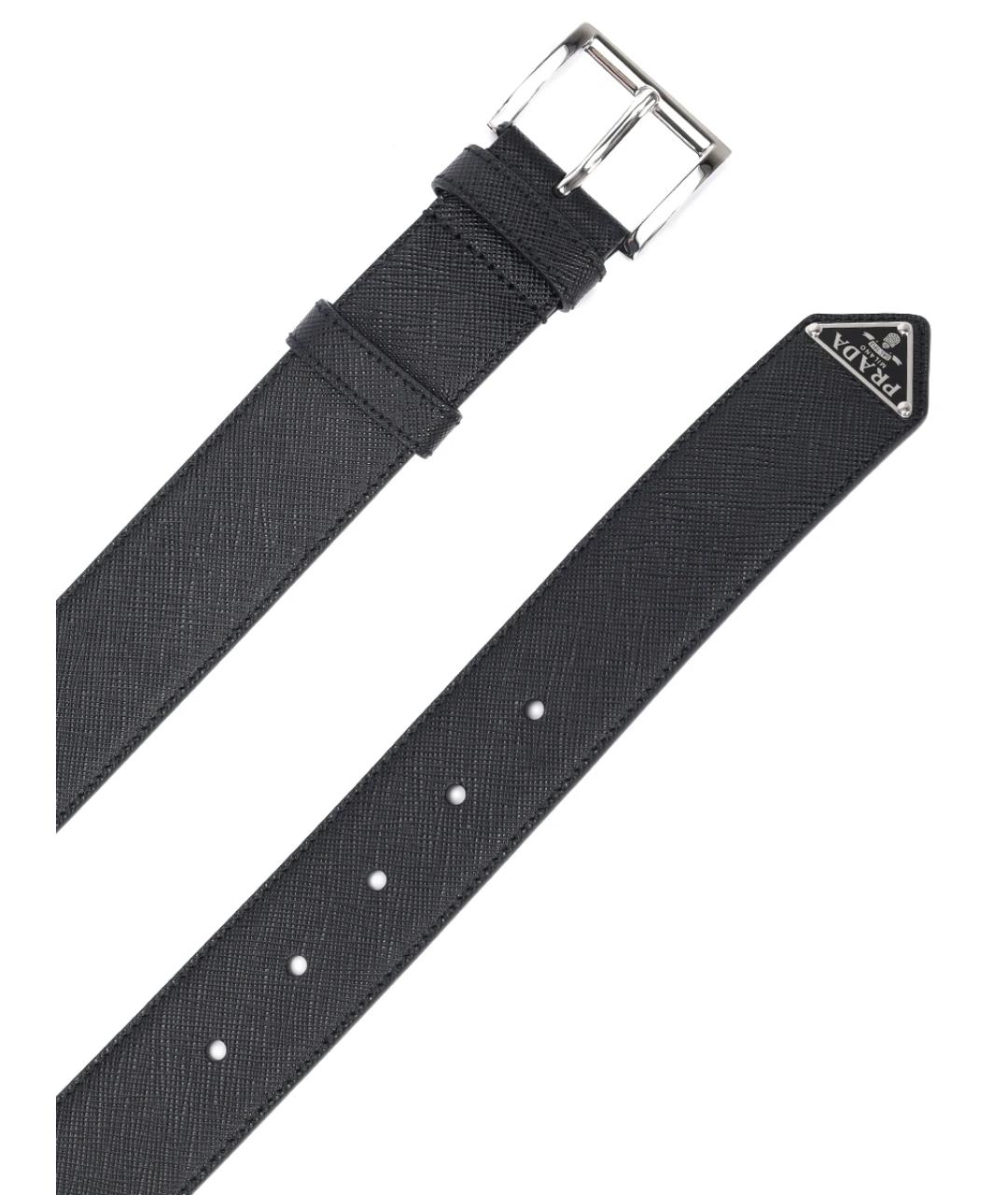 PRADA Черный кожаный ремень, фото 3