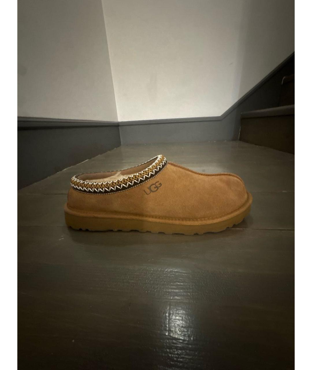 UGG AUSTRALIA Бежевые замшевые низкие ботинки, фото 5