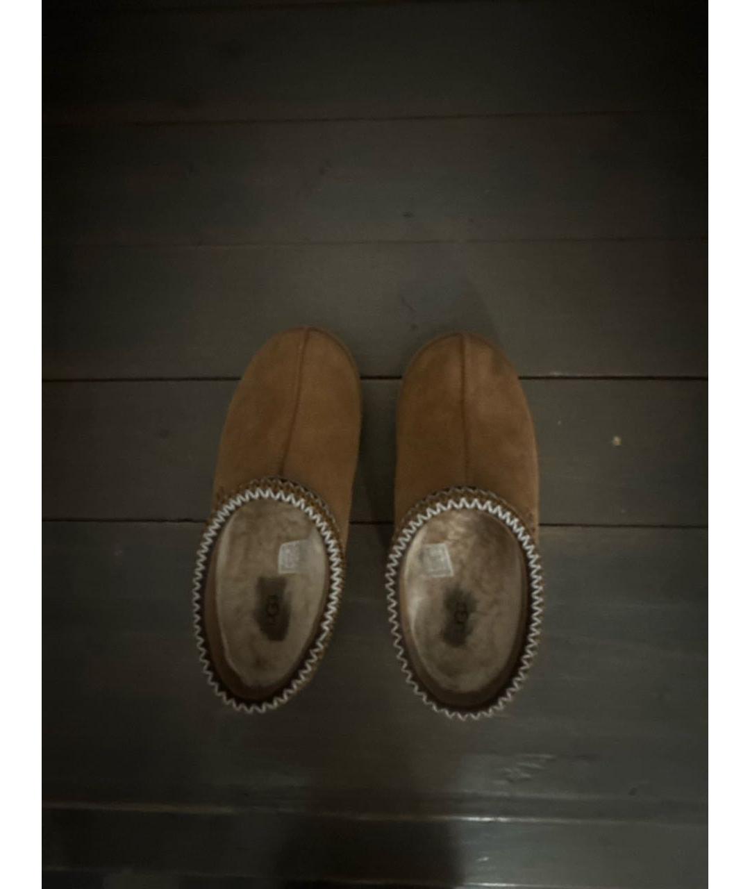 UGG AUSTRALIA Бежевые замшевые низкие ботинки, фото 3