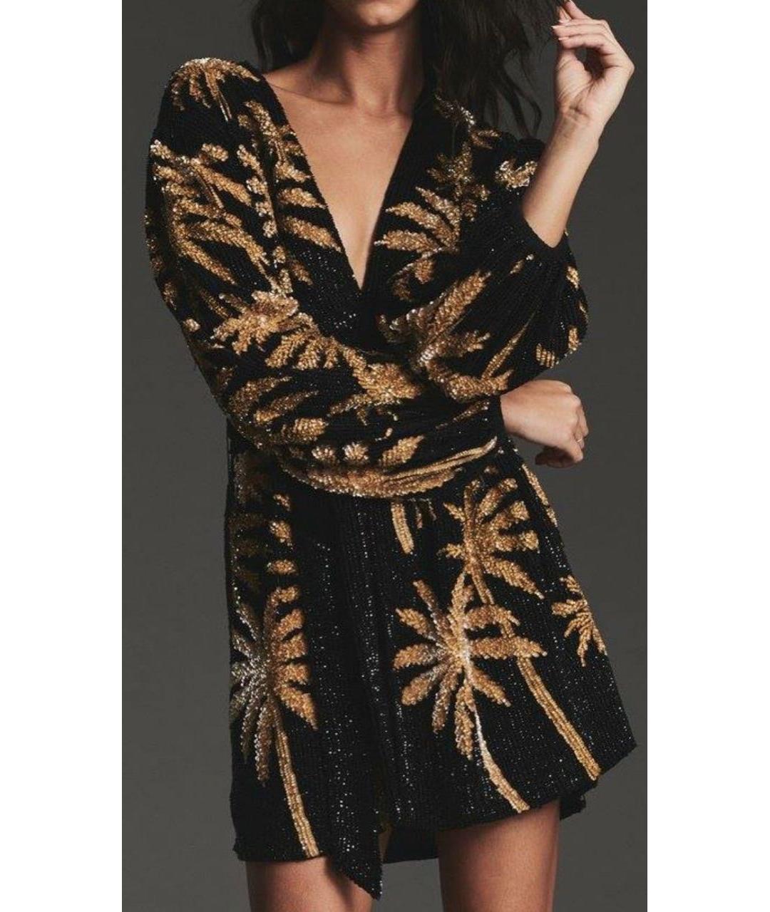 Retrofete Черное вискозное вечернее платье, фото 4