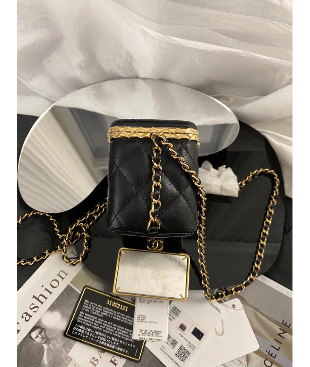 CHANEL Черная кожаная сумка через плечо, фото 3