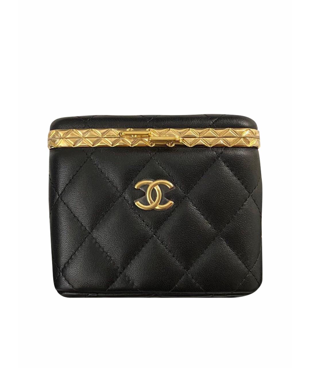 CHANEL Черная кожаная сумка через плечо, фото 1