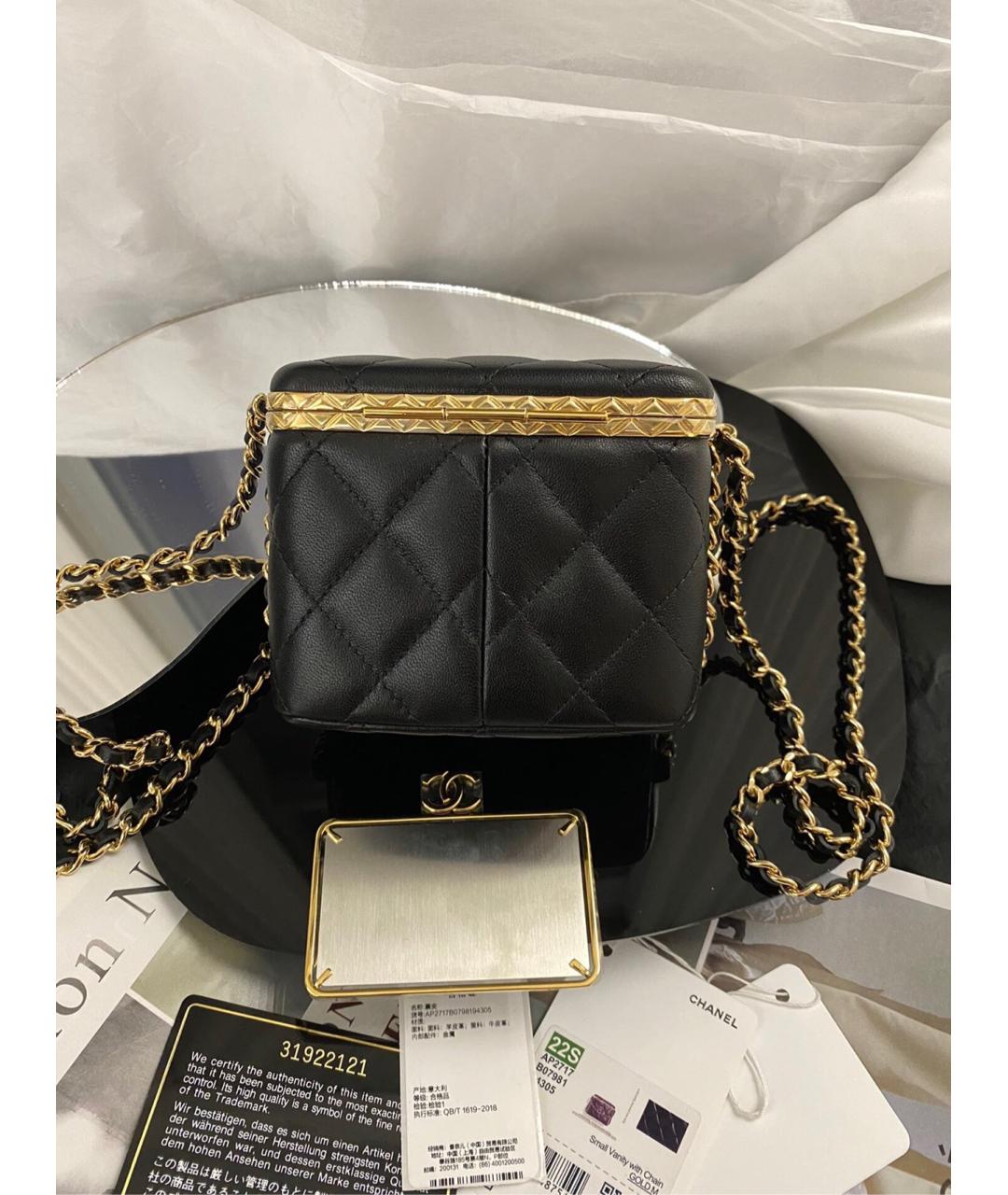 CHANEL Черная кожаная сумка через плечо, фото 2