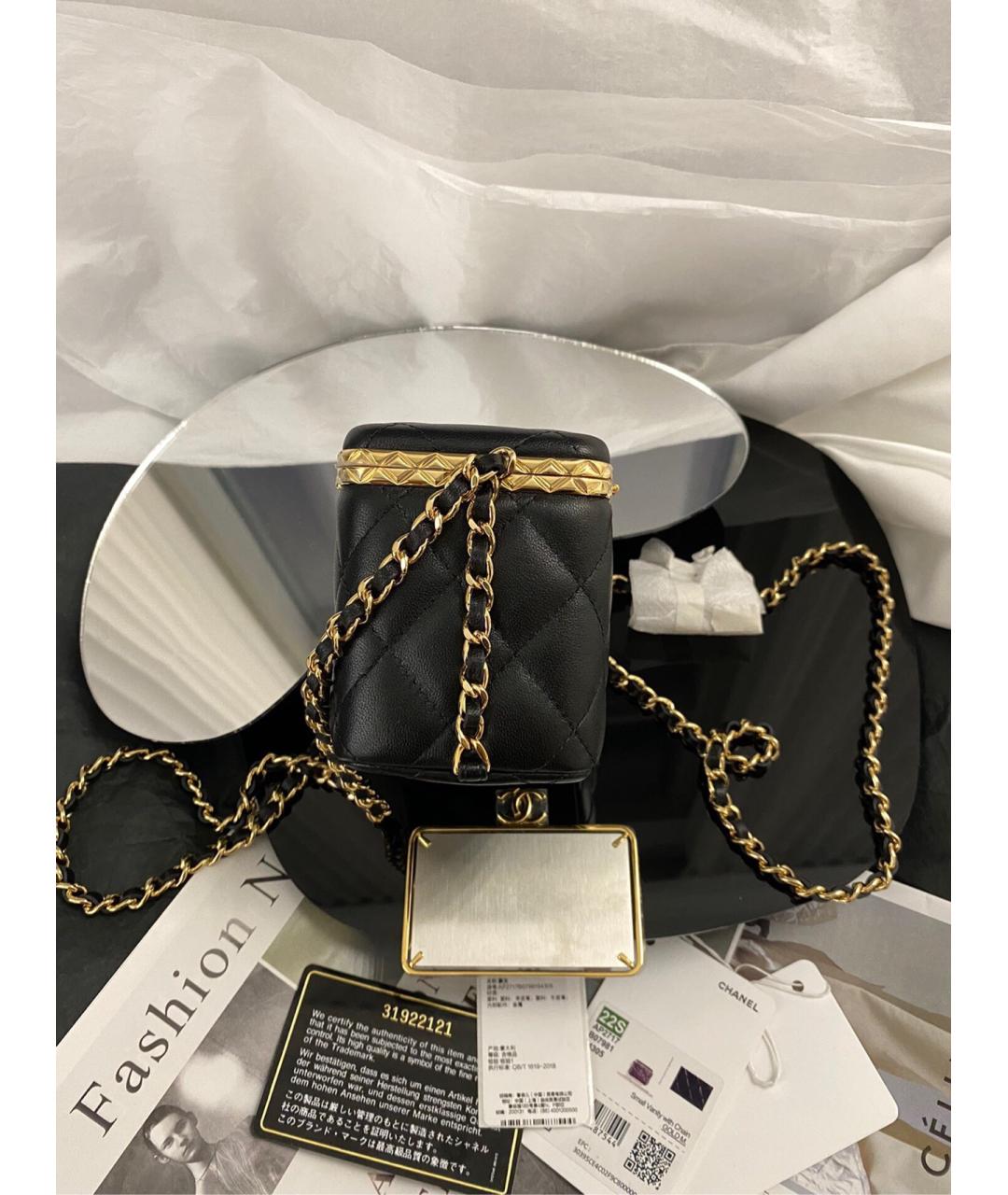 CHANEL Черная кожаная сумка через плечо, фото 4