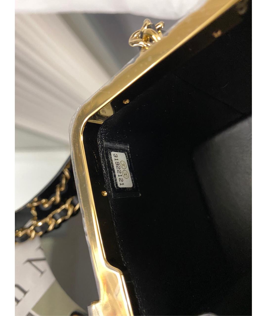 CHANEL Черная кожаная сумка через плечо, фото 8