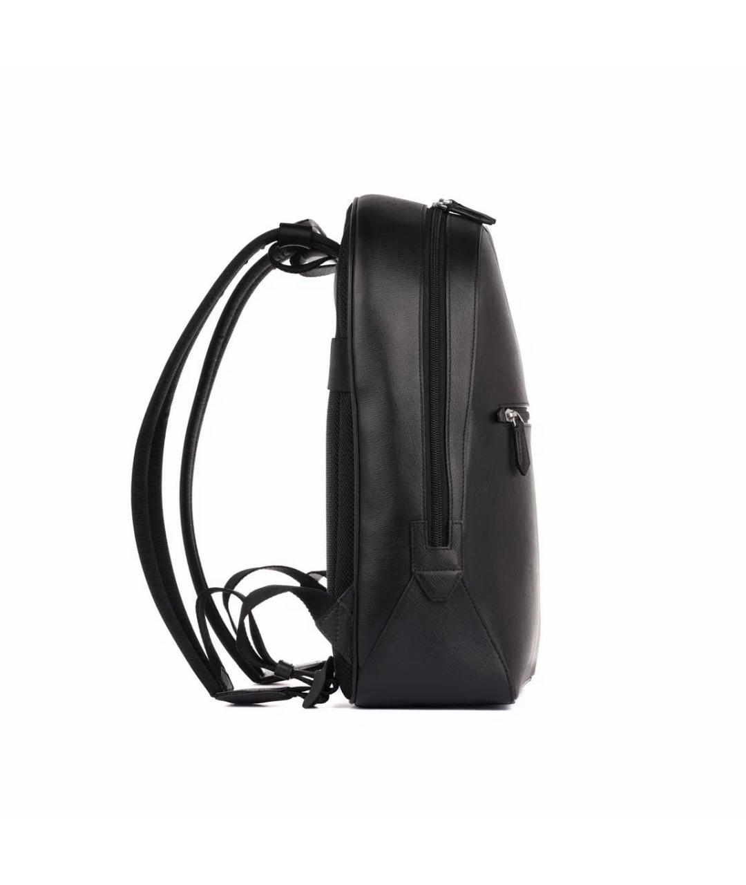 MONTBLANC Черный кожаный рюкзак, фото 3