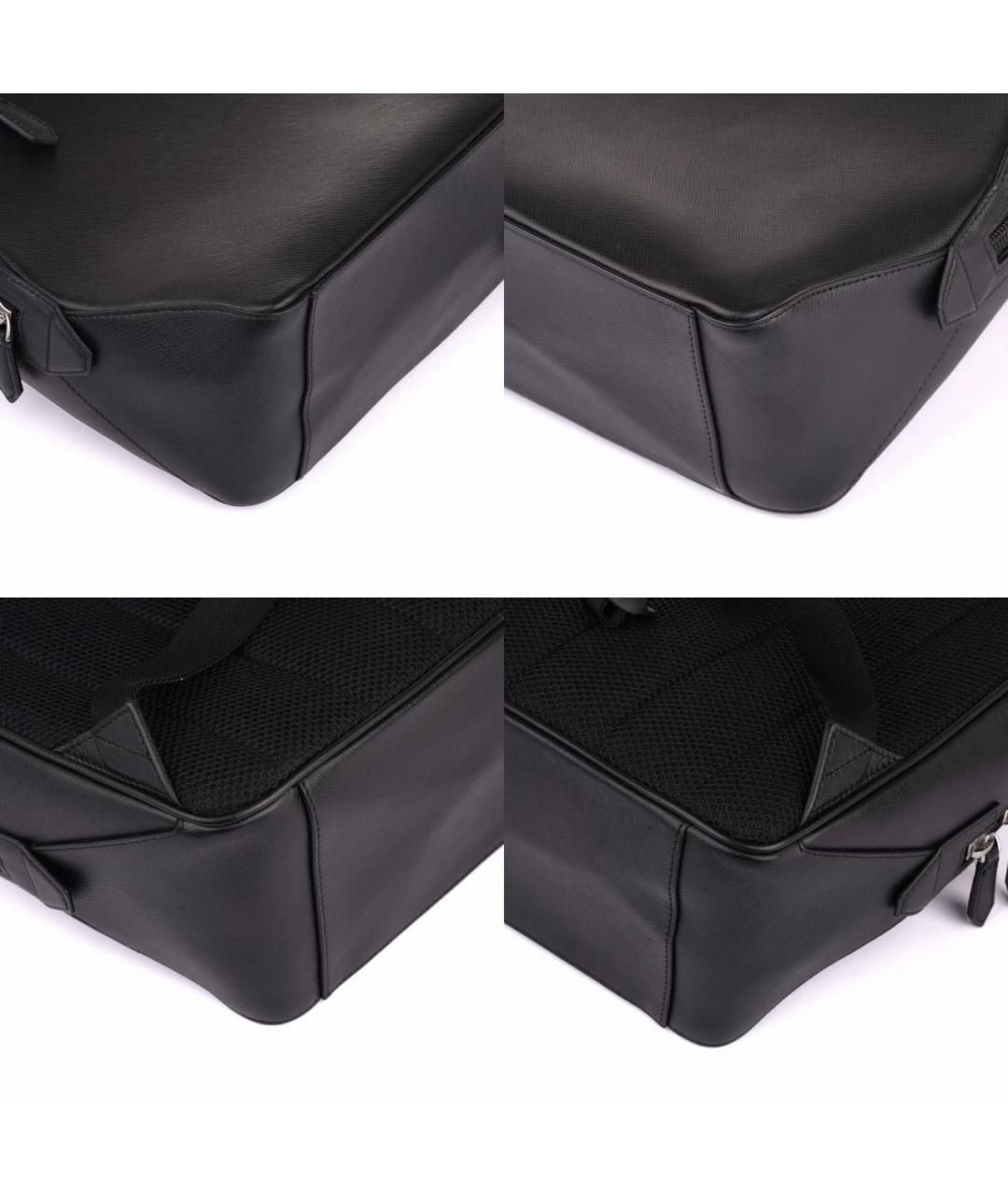 MONTBLANC Черный кожаный рюкзак, фото 7