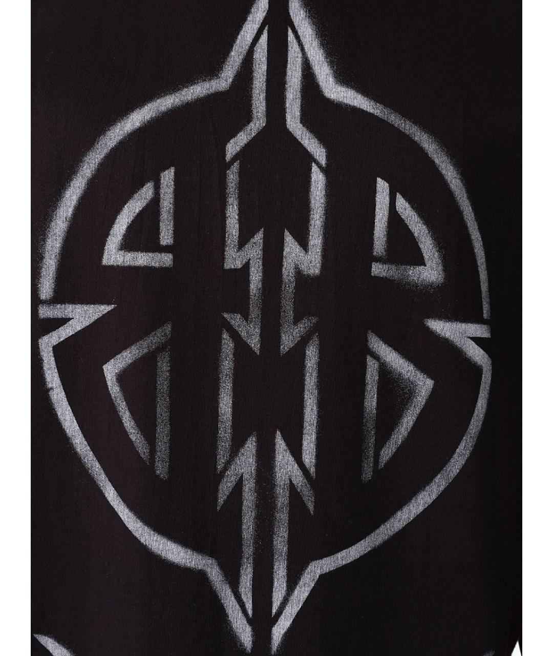 BALENCIAGA Черная хлопковая футболка, фото 5