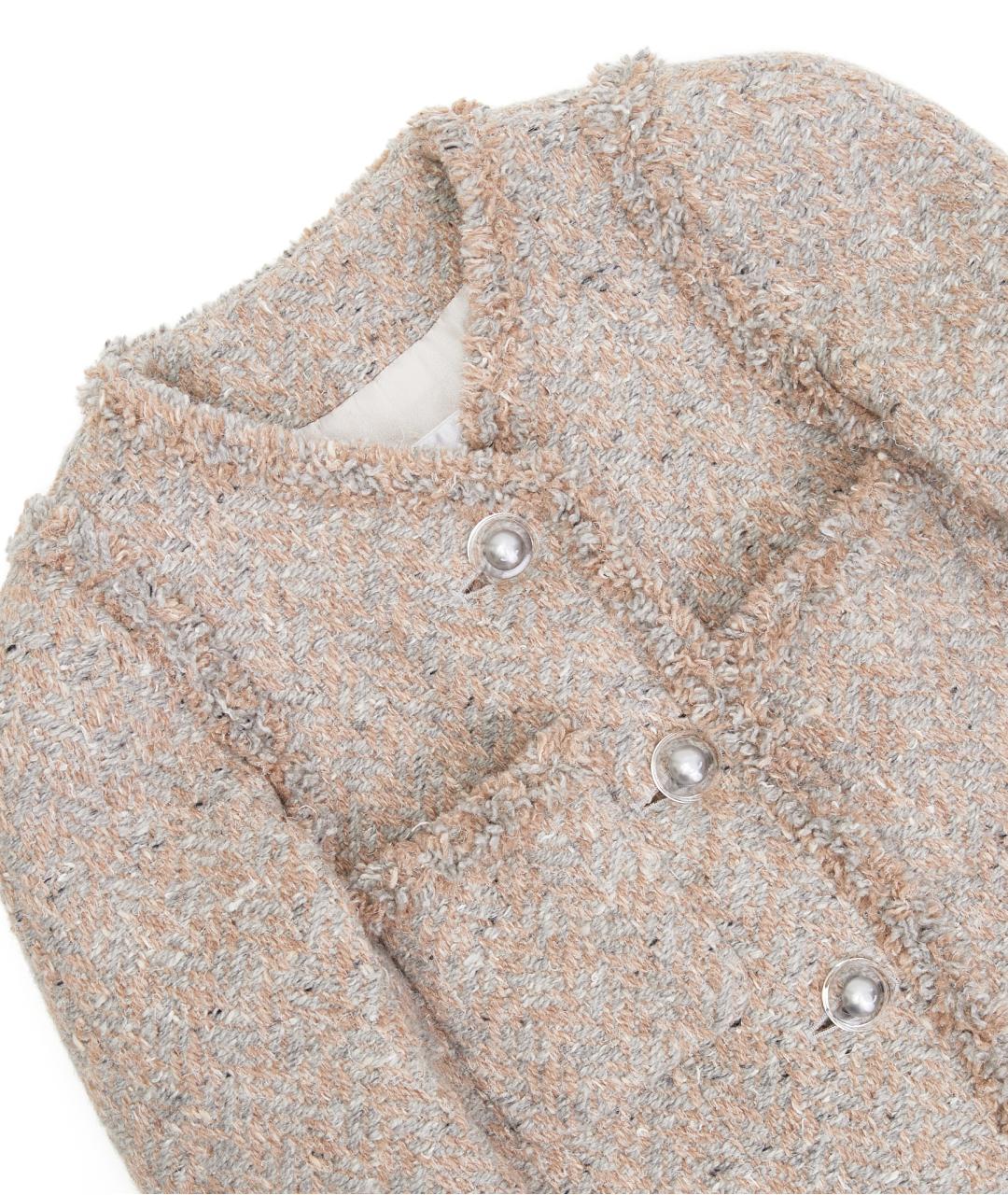 CHANEL Бежевое твидовое пальто, фото 6