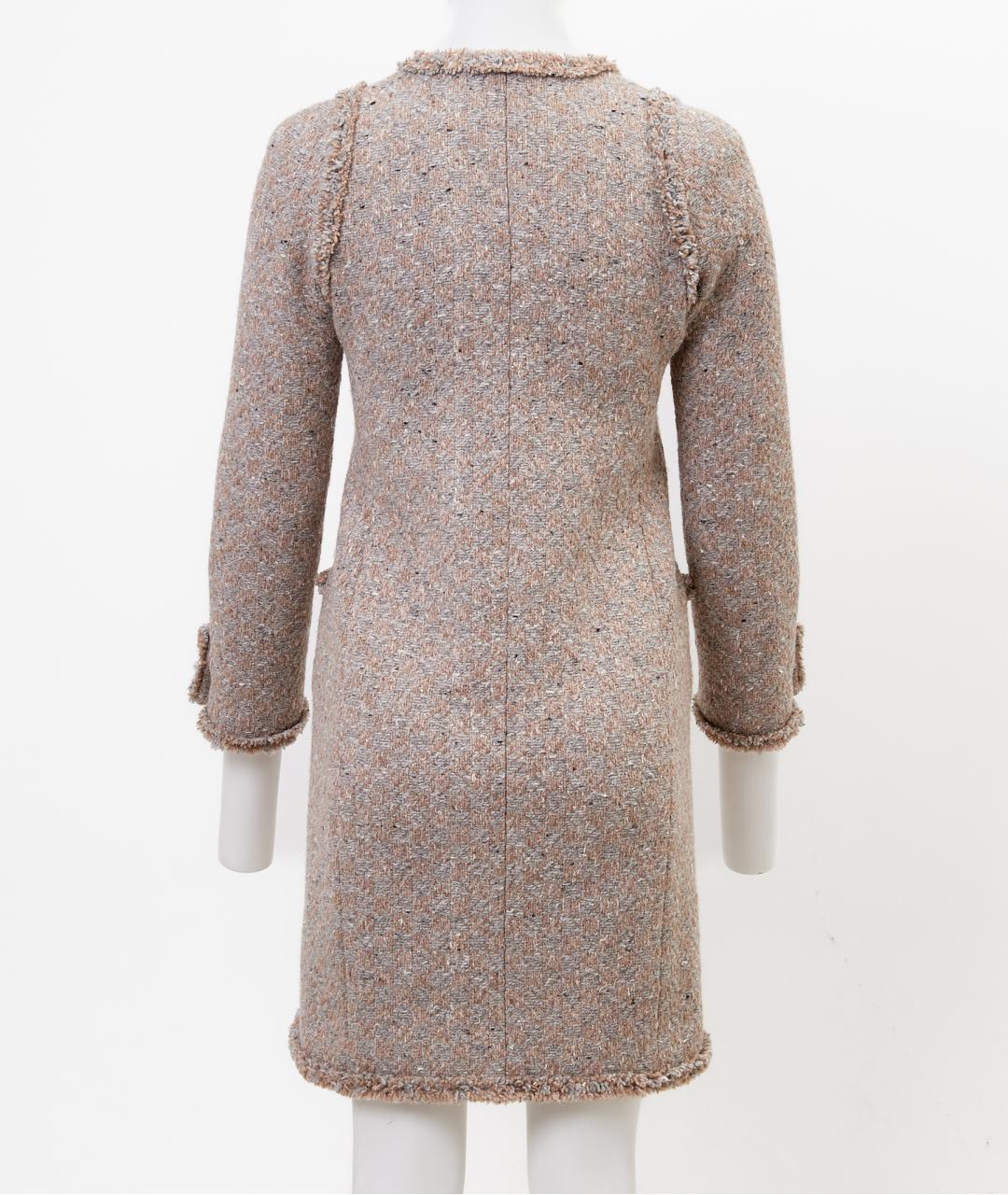 CHANEL Бежевое твидовое пальто, фото 2