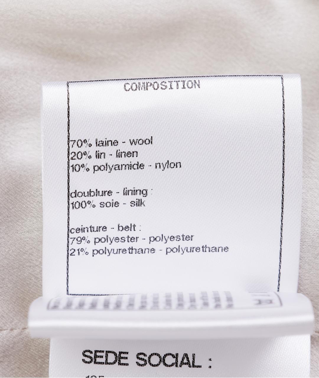 CHANEL Бежевое твидовое пальто, фото 3