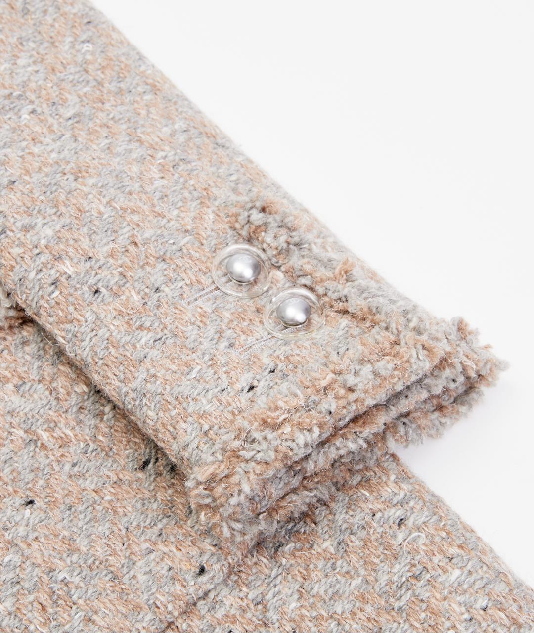 CHANEL Бежевое твидовое пальто, фото 7