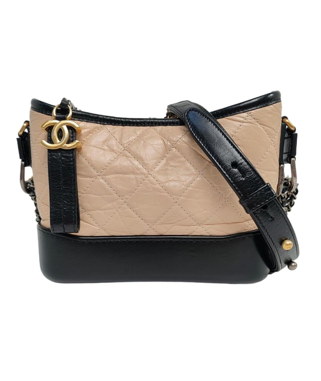 CHANEL Бежевая кожаная сумка через плечо, фото 7