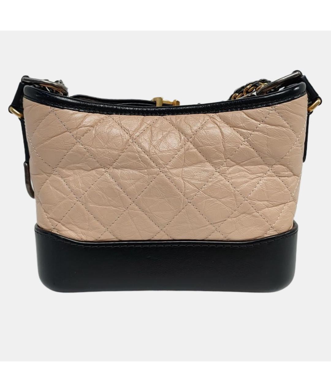 CHANEL Бежевая кожаная сумка через плечо, фото 4