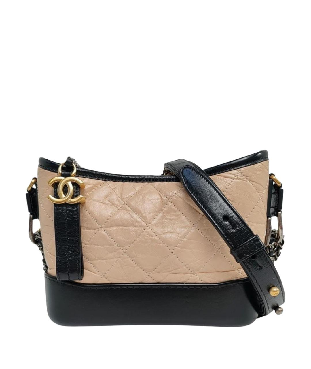 CHANEL Бежевая кожаная сумка через плечо, фото 1