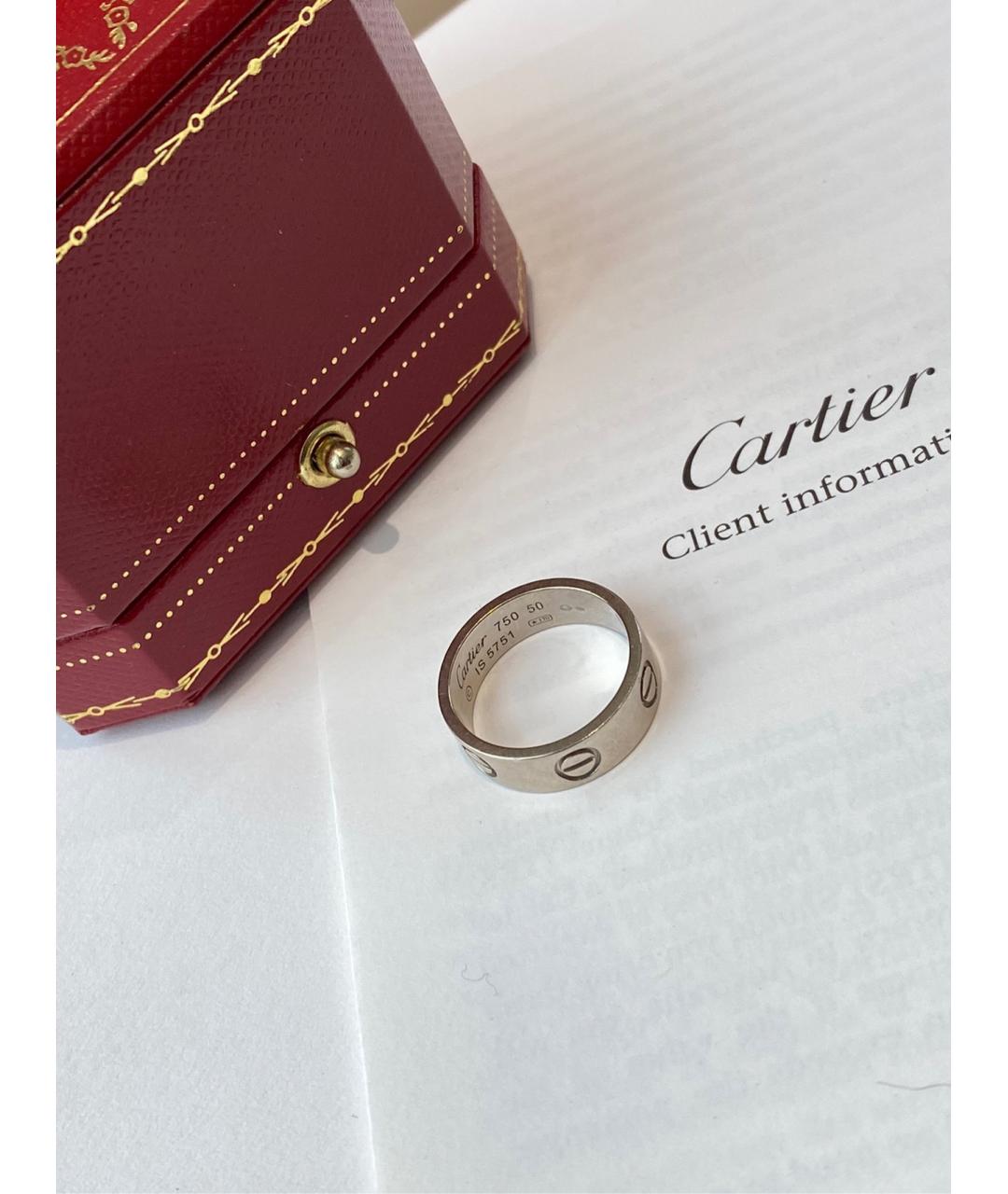 CARTIER Серебряное кольцо из белого золота, фото 4