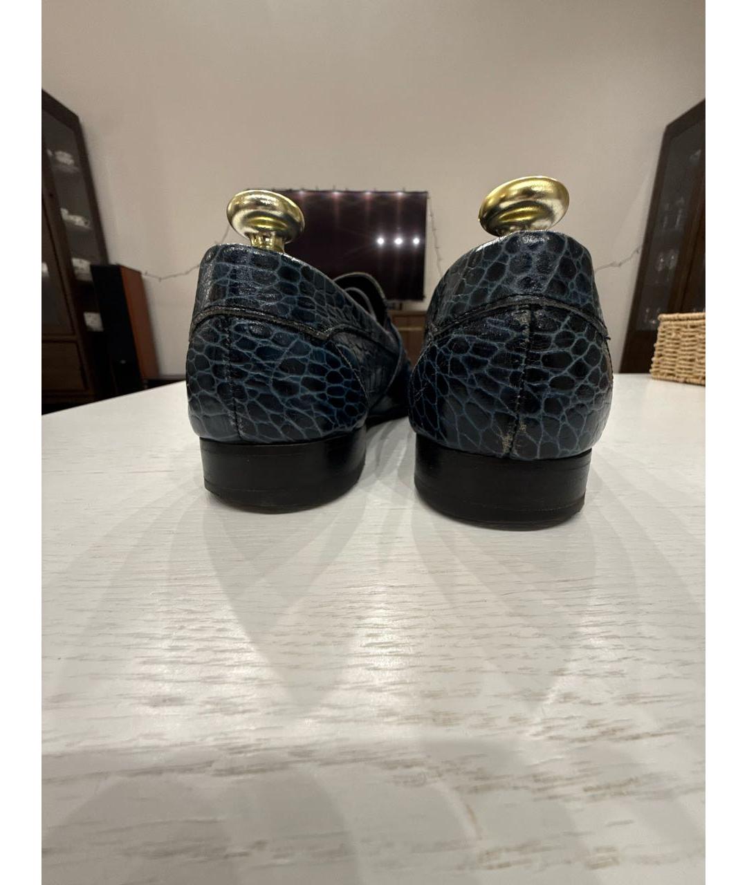 ZILLI Синие кожаные туфли, фото 4