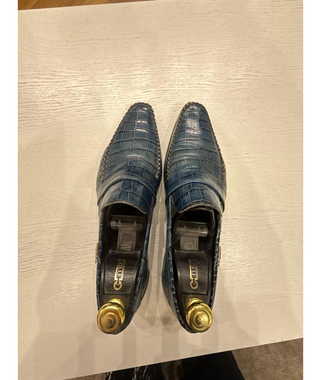 ZILLI Синие кожаные туфли, фото 3