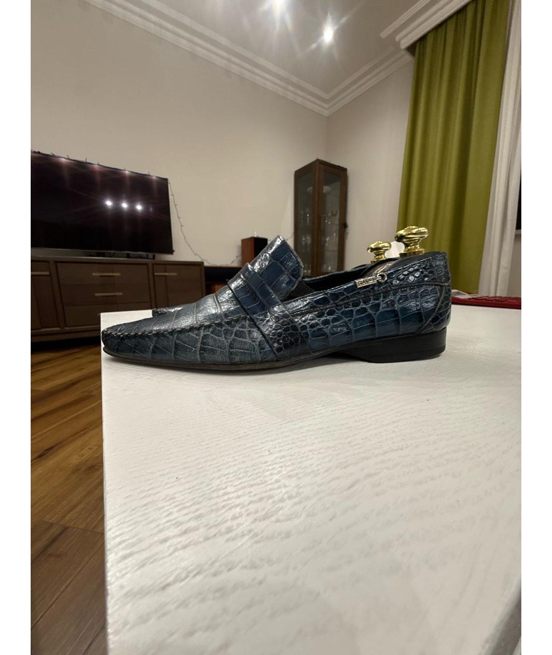 ZILLI Синие кожаные туфли, фото 9