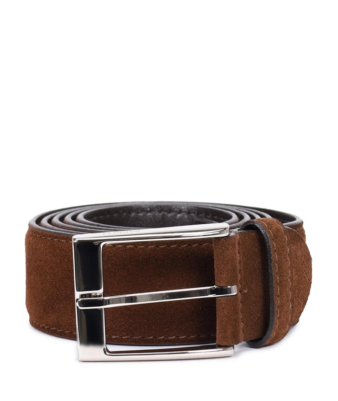 BARRETT Коричневый замшевый ремень, фото 1