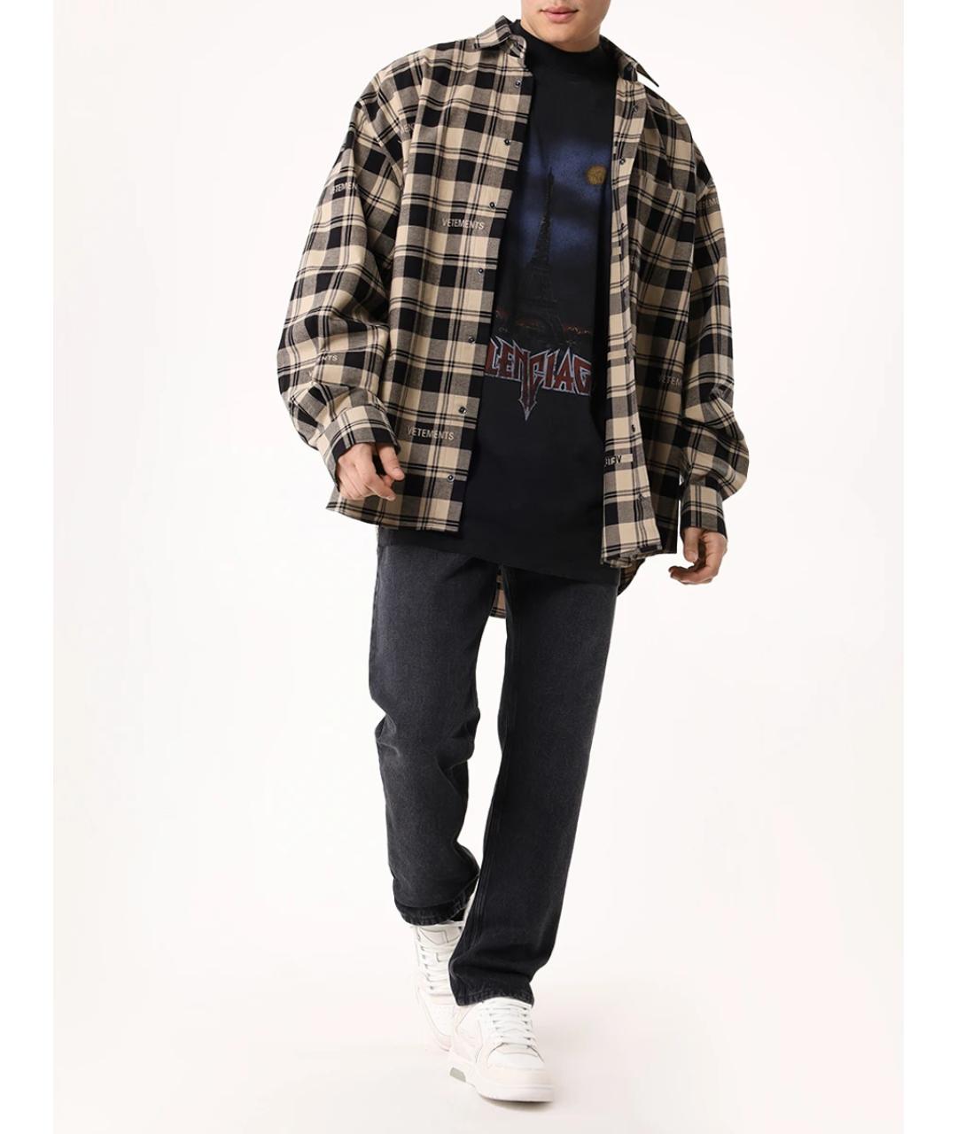 BALENCIAGA Черная хлопковая футболка, фото 2