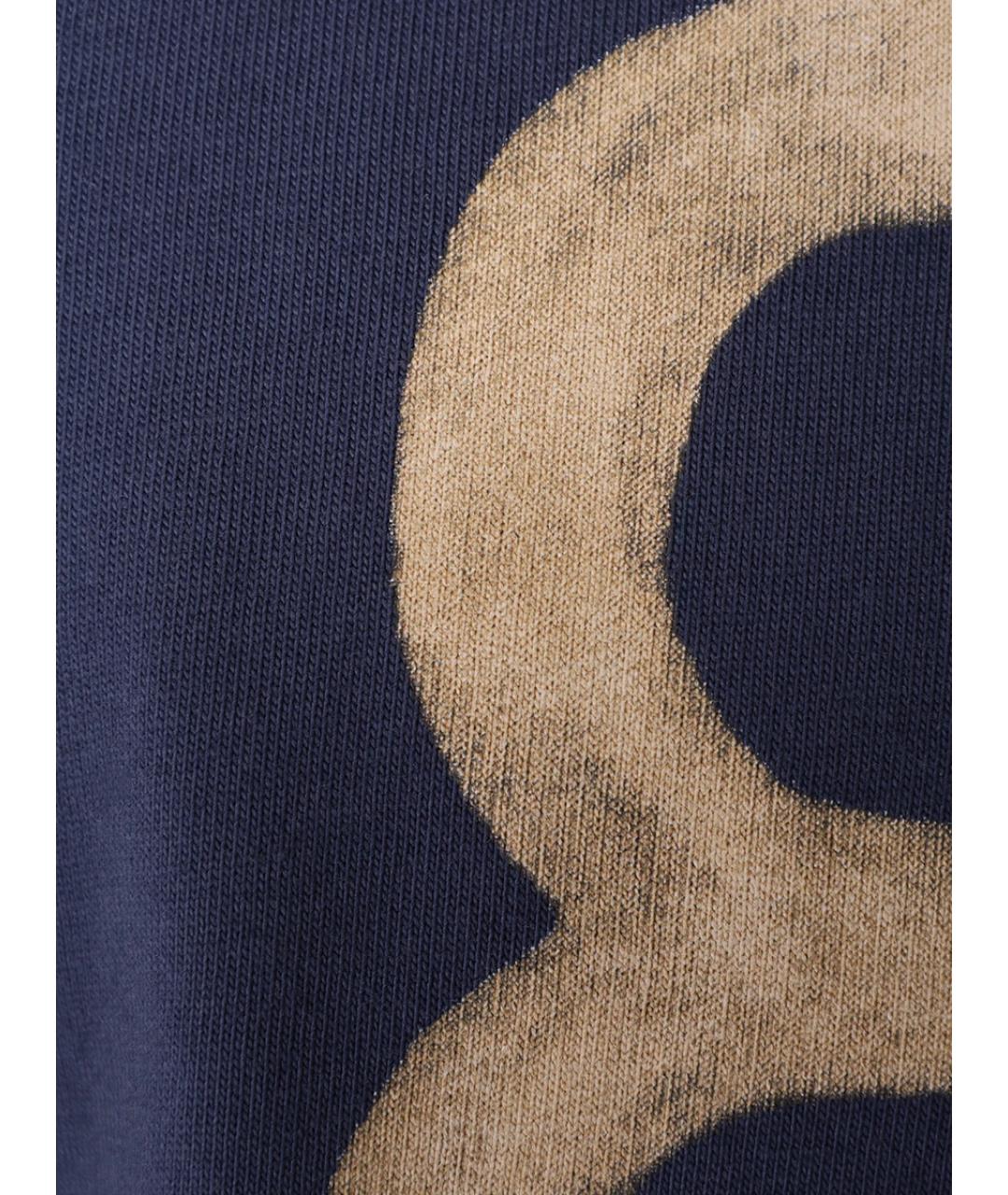 BALENCIAGA Синяя хлопковая футболка, фото 5