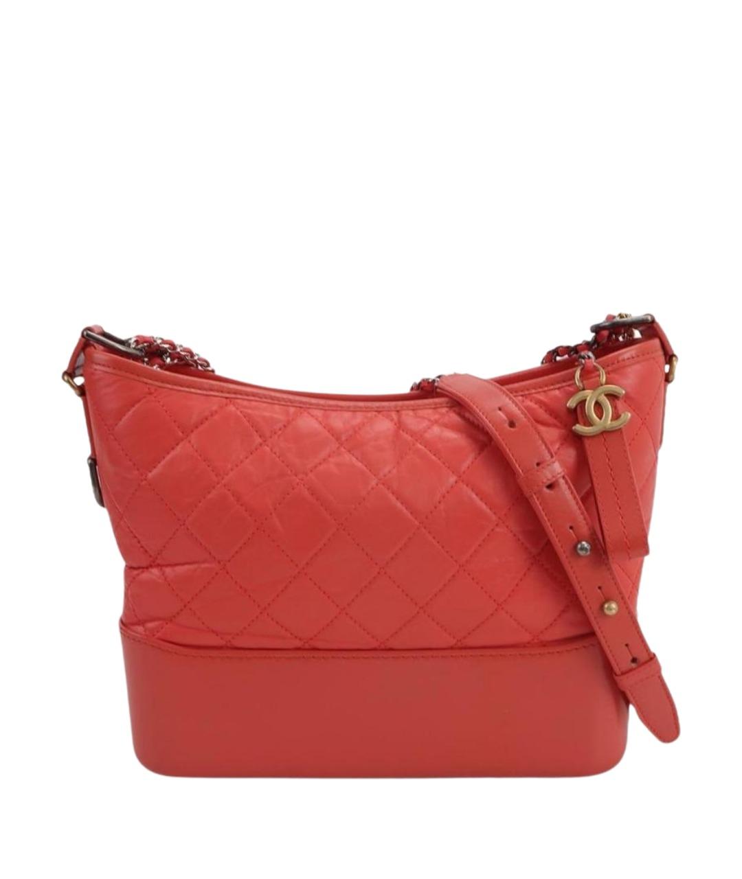 CHANEL Красная кожаная сумка через плечо, фото 1