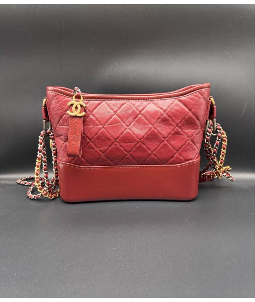 CHANEL Красная кожаная сумка через плечо, фото 2