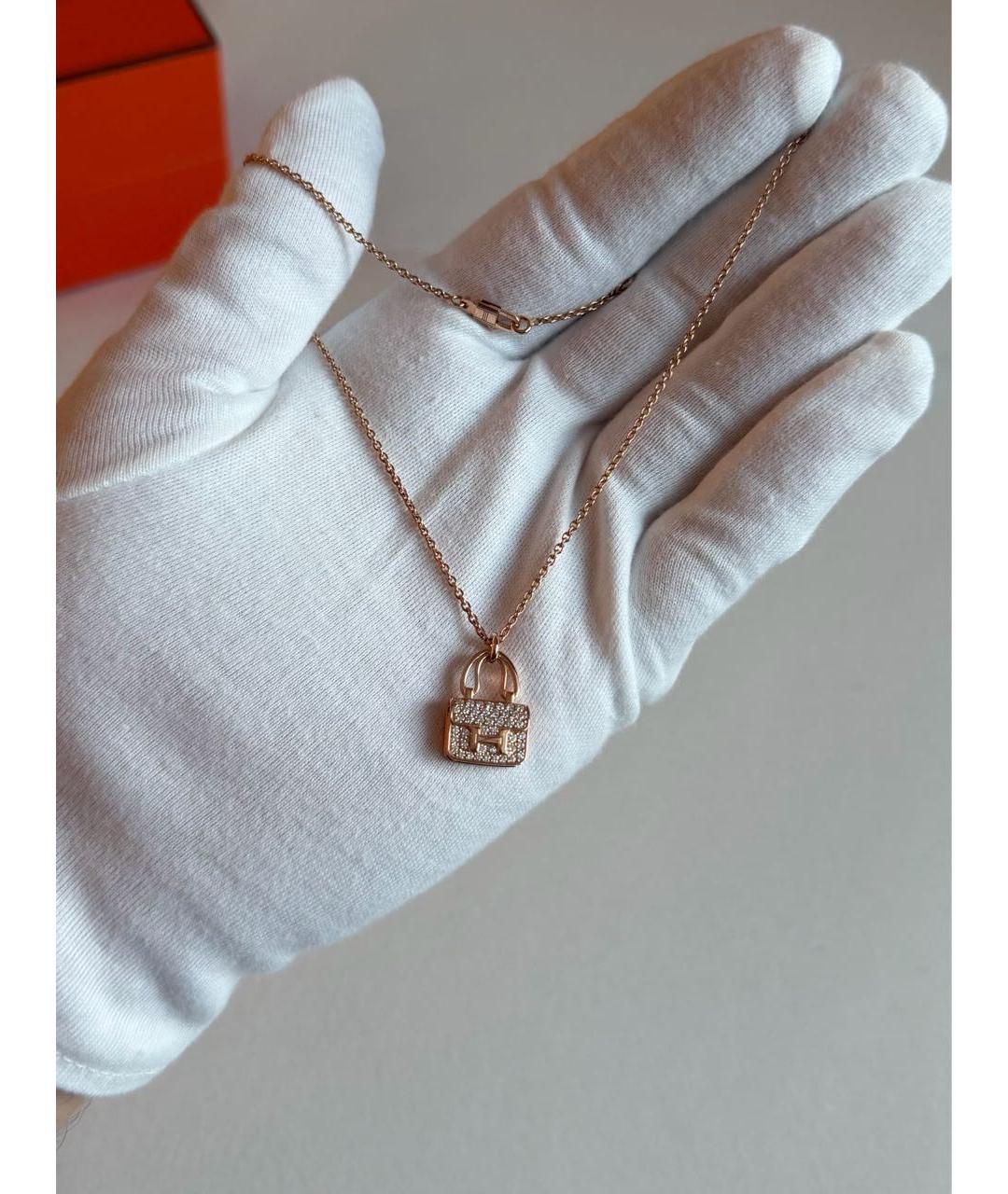 HERMES Золотая подвеска из розового золота, фото 2